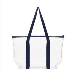 Clear with Navy Trim